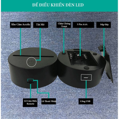 Đèn Led 3D trang trí để bàn làm quà tặng dịp lễ sinh nhật, lễ tình yêu