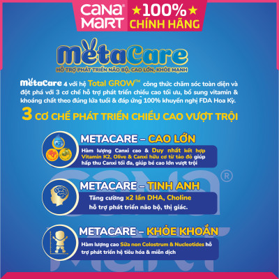 Thừng sữa nước Nutricare Metacare ECO giúp trẻ phát triển toàn diện (180ml)