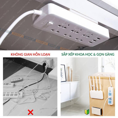 Miếng Dán Tường Treo Ổ Cắm Điện Móc Treo Cục Phát Wifi Router Đa Năng Tiện Lợi