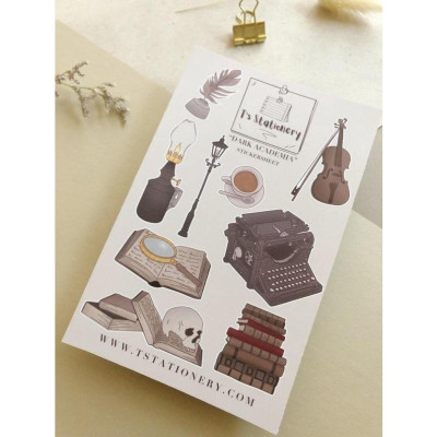 Sticker sheet dark academia  - chuyên dán, trang trí sổ nhật kí, sổ tay | Bullet journal sticker - stc010