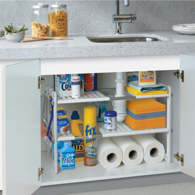 Kệ để đồ gầm bếp - Kệ để đồ 2 tầng dưới bồn rửa