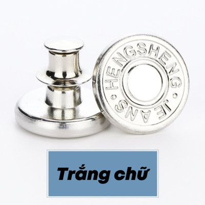 Set 2 khuy gài quần jean kim loại dễ dàng tháo rời tùy chỉnh đa năng