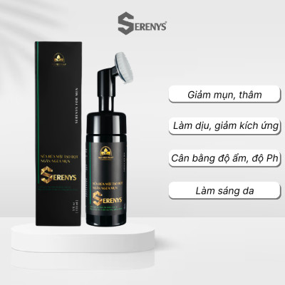 [Chính Hãng] Sữa rửa mặt tạo bọt dưỡng ẩm ngăn ngừa viêm mụn Serenys 150ml
