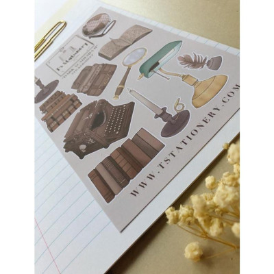 Sticker sheet dark academia 2  - chuyên dán, trang trí sổ nhật kí, sổ tay | Bullet journal sticker -stc002
