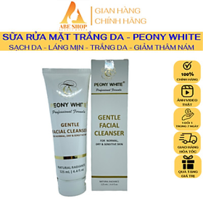 Sữa Rửa Mặt PEONY WHITE GENTLE FACIAL CLEANSER -  Trắng Da - Làm Sạch - Trắng Da - Cân Bằng Độ pH 125ml