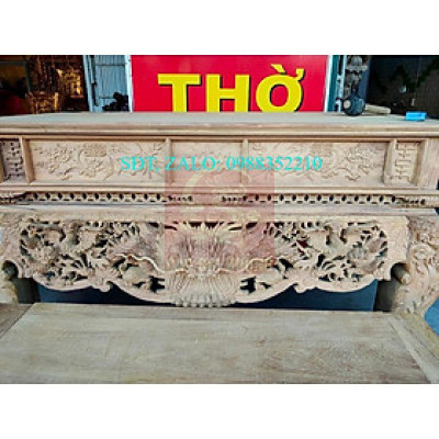 Sập thờ gỗ gụ tứ Linh VIP chân 20 1m97 x 99 x cao 107