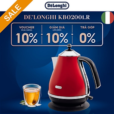 [Hàng chính hãng] Ấm đun nước siêu tốc DeLonghi Icona KBO2001 (B/ R)