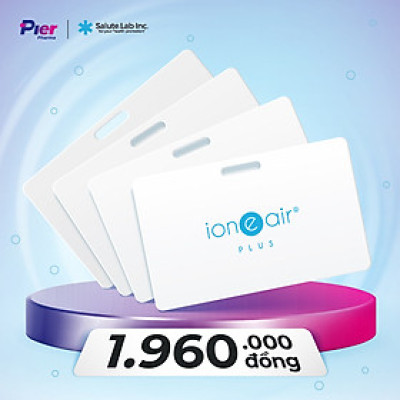 Combo 04 Thẻ lọc không khí - khử mùi ion e air Card Plus - Hàng chính hãng