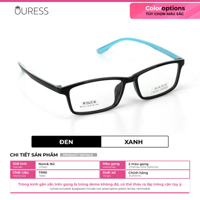 Gọng kính nhựa 68114 thời trang nam nữ siêu nhẹ siêu bền OURESS 
