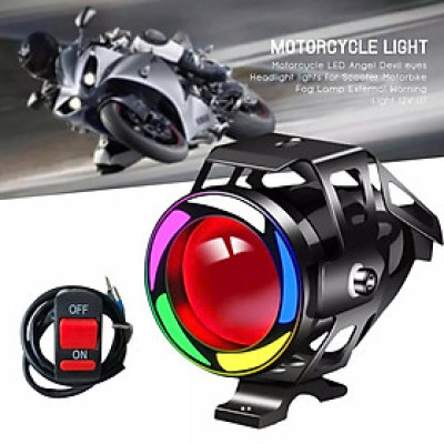 Đèn U7 Trợ Sáng Ngũ Sắc Cho Xe Máy – Siêu Sáng, Độ Xe Đẳng Cấp, Viền LED Cực Đẹp