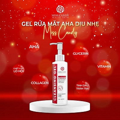 Gel Rửa Mặt Dịu Nhẹ AHA Làm Sạch Sâu CLEANSING GEL MISS CANDY 120ml,Làm Sạch Bụi Bẩn,Giảm Nhờn,Ngừa Mụn & Cân Bằng Độ PH Cho Da - PHỤNG BEAUTY