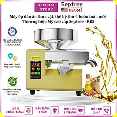 Máy ép dầu ăn thực vật thế hệ thứ 4 hoàn toàn mới thương hiệu Mỹ cao cấp Septree R8S - Hàng nhập khẩu