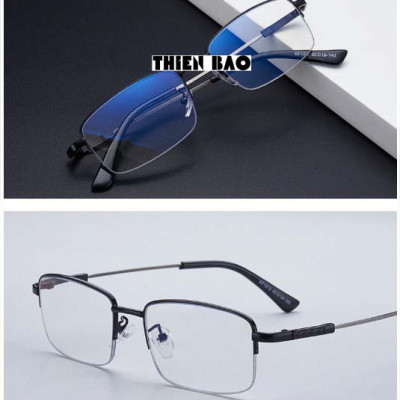 Kính lão thị, kính viễn thị Nam nữ KVM367  Gọng TITANIUM càng dẻo chuẩn độ hàng đẹp xẻ cước chống as xanh