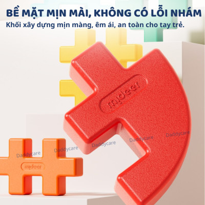 Bộ xếp hình lắp ghép 3D cho bé Mideer Waffle Building Blocks