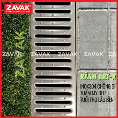 Rãnh Thoát Nước Inox 304 ZAVAK Grating GRT-AX157 inox 304 (modun 1.2m)