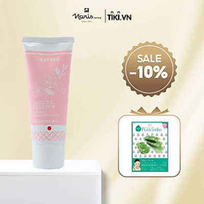 Sữa Rửa Mặt Tẩy Trang Làm Sáng Da – Nature Sakura Essence Nhật Bản 100g