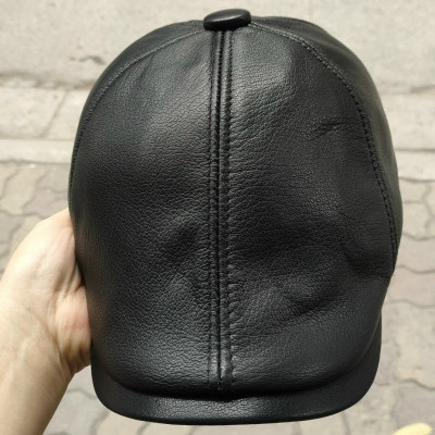 Mũ beret/ Nón nồi nam BHY1915 da cừu cao cấp, không bong tróc