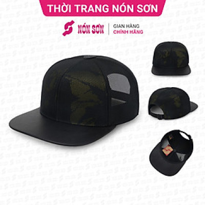 Mũ snapback hiphop NÓN SƠN hoa văn ngẫu nhiên MC210AK-ĐN3HV