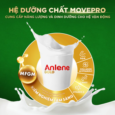 Bao bì mới - Sữa Bột Anlene Gold Hương Vanilla (Hộp giấy 1200g)
