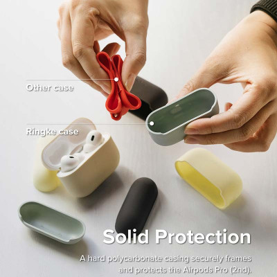 Vỏ Ốp dành cho AirPods Pro 2 RINGKE Silicone - Hàng Chính Hãng