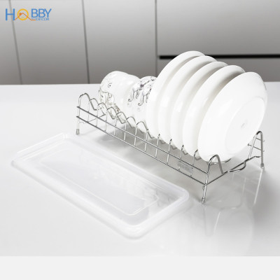 Kệ úp đĩa 12 ngăn inox 304 có khay hứng nước Hobby home decor KUD12