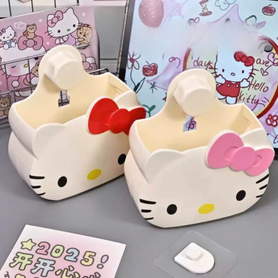 Hộp Đựng Mỹ Phẩm Treo Tường Hello Kitty  – Hộp Nhựa Lưu Trữ Đồ Lặt Vặt Không Cần Khoan, Giá Đỡ Nhà Tắm Dễ Thương - HÀNG CHÍNH HÃNG MINIIN