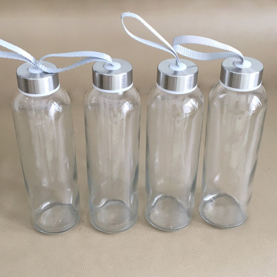 Bộ 4 bình thủy tinh dây xách nắp bạc 500ml