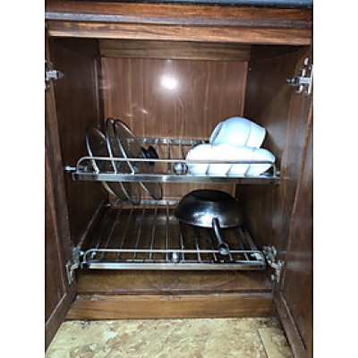 GIÁ GẦM BẾP , KỆ ĐỂ ĐỒ NHÀ BẾP INOX 304 .kt 105 x 50 cm ( giá 1sp )