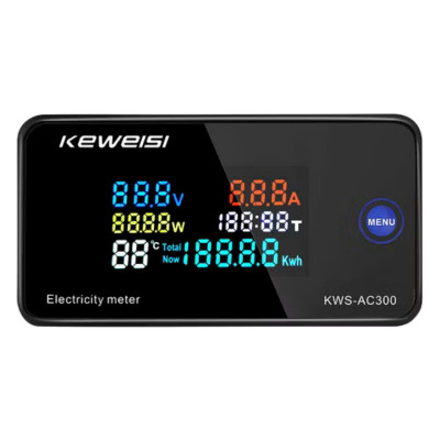 Thiết Bị Công Tơ Điện Tử 6 Trong 1 Đo Công Suất, Cường Độ, Điện Áp AC 50~300V, 100A/10A