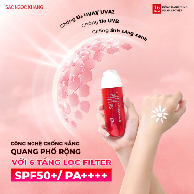 [Mới] Kem Chống Nắng Kiềm Dầu SẮC NGỌC KHANG 50g - bảo vệ toàn diện, kiểm soát bóng dầu hiệu quả