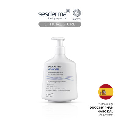 Sữa rửa mặt tạo bọt không chứa xà phòng Sesderma Hidraven cho mọi loại da 300ml