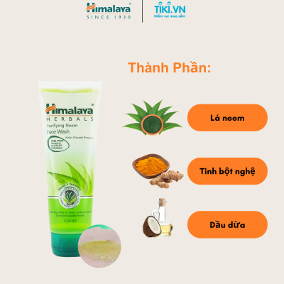 Sữa Rửa Mặt Neem Ngừa Mụn Trứng Cá Himalaya Herbals (100ml)
