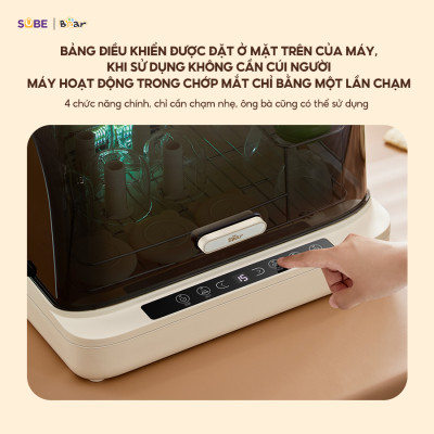 Máy Tiệt Trùng Sấy Khô UV 18L Bear Chống Ồn Tốt Khử Trùng Đa Dụng Cụ Không Tốn Điện Lưu Trữ 48H SB-MTT20 - Hàng Chính Hãng