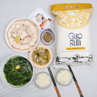 Gạo Sữa Thượng Hạng - Túi 5kg - Dẻo vừa, mềm cơm, thơm nhẹ