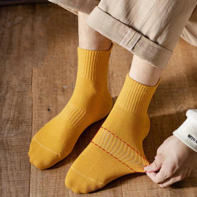 Set 5 Đôi tất nam sợi tre cổ trung Running, ngăn mùi, thấm hút