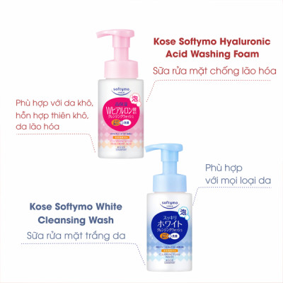 Sữa Rửa Mặt & Tẩy Trang Tạo Bọt Dưỡng Trắng Softymo Nhật Bản 200ml