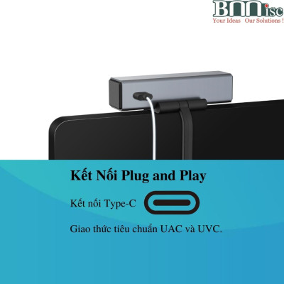 Webcam full HD 1080P MAXHUB UC W10 góc rộng 71 độ - Hàng Chính Hãng