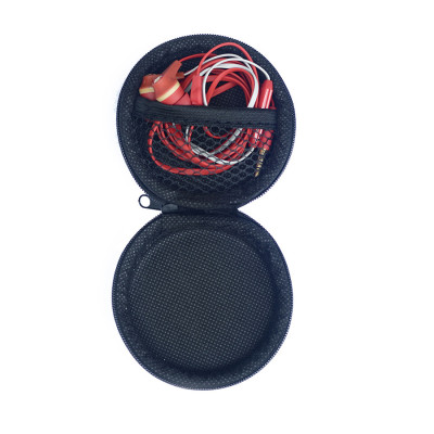 Hộp Đựng Tai Nghe Họa Tiết Trang Trí (Đen) - Hàng Chính Hãng