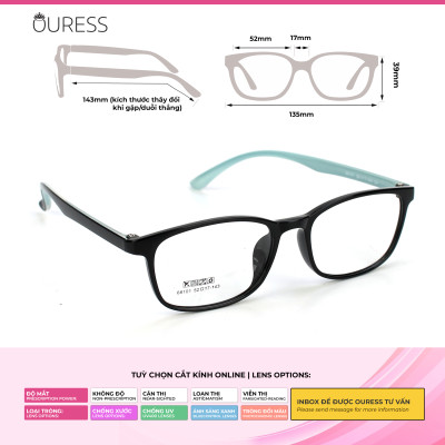 Gọng kính nhựa 68101 thời trang nam nữ siêu nhẹ siêu bền OURESS