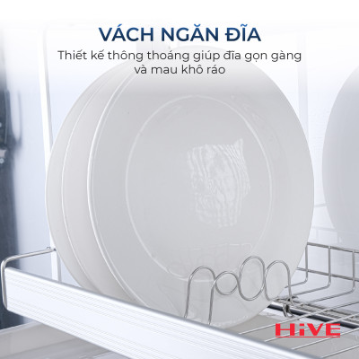 KỆ ÚP CHÉN BÁT TREO TỦ BẾP HiVE HIGH CLEAR 800