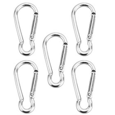 Móc khóa chữ D Mini bằng hợp kim dùng mốc bạc kéo che nắng mưa, lều cắm trại - miếng lót chuột
