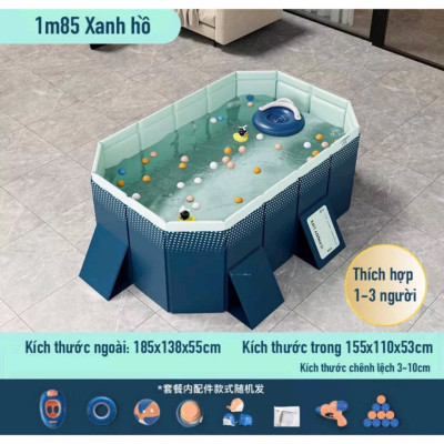 Bể bơi cho cả gia đình gấp gọn, Bể bơi tự động không bơm, Chất Liệu Cao Cấp an toàn - Tiết kiệm diện tích