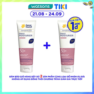 Kem Chống Nắng Cancer Council Face Day Moisturizer Dưỡng Ẩm Dành Cho Da Mặt SPF50+ UVA-UVB 75ml