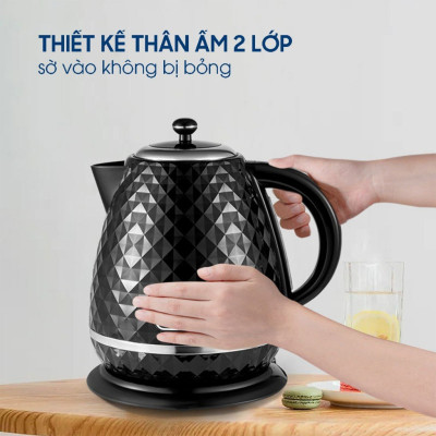 Ấm Siêu Tốc 1.7L Vân Đá SEKA SK2819S - Hàng Chính Hãng