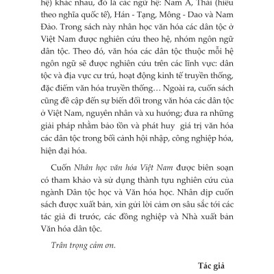 Nhân Học Văn Hóa Việt Nam