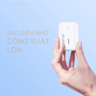 Sạc Dự Phòng Pisen Quick - Power Tiny 20W 10000mAh - Pisen TS-D304 - Màu Trắng