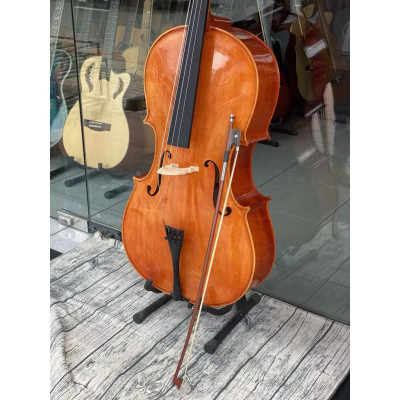 Đàn Cello Woim Saiger Full Size 4/4 Tặng Kèm Bao, Vỉ Kéo, Rosin, Khăn Nhung Lau Đàn.