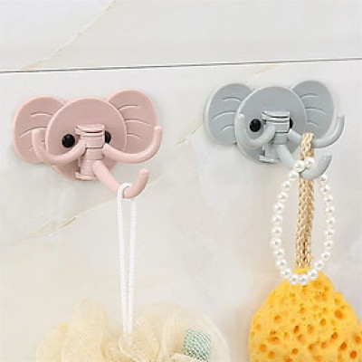 Móc treo đồ đa năng 3 chạc dán tường hình con voi chịu lực tốt sử dụng cho phòng ngủ, phòng tắm, nhà bếp tiện lợi PaKaSa (giao màu ngẫu nhiên ) 