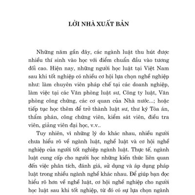 Nghề Luật và cơ hội nghề nghiệp cho người học luật