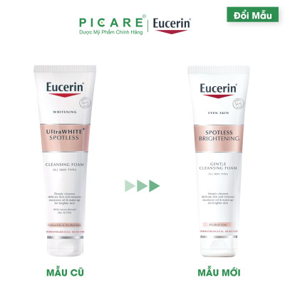 Sữa Rửa Mặt Tạo Bọt Trắng Da Eucerin Utra White Spotless (150g)